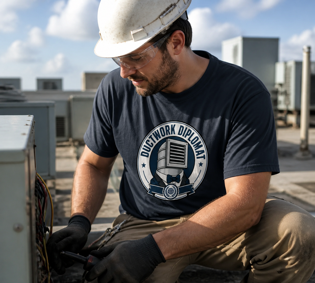 "Ductwork Diplomat" – Funny HVAC T-Shirt