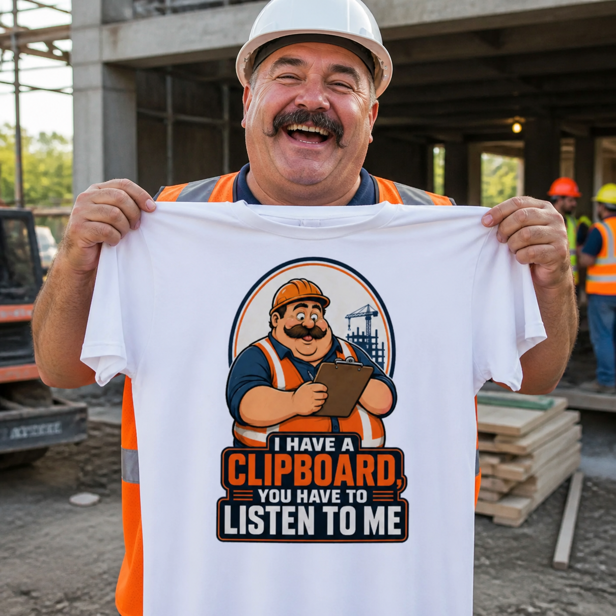 "I Have a Clipboard, You Have to Listen to Me" – Funny Foreman T-Shirt