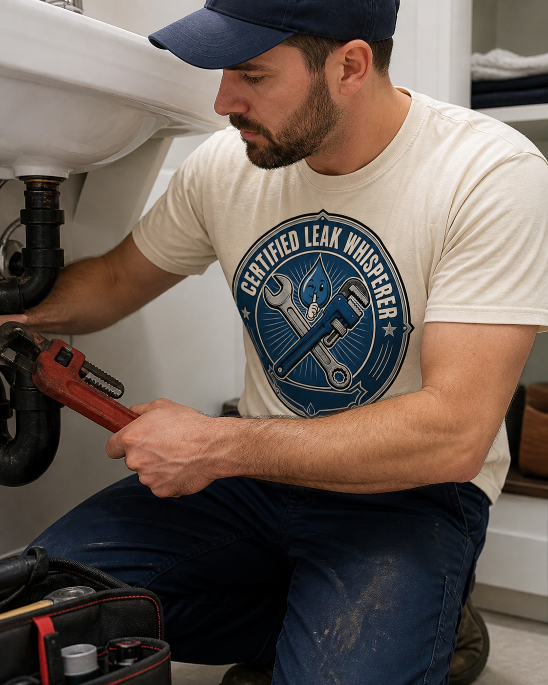 "Certified Leak Whisperer" – Funny Plumber T-Shirt